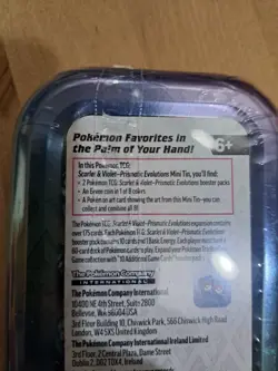 Pokemon TCG Scarlet & Violet Prismatic Evolutions Mini Tin Vaporeon Sealed new - Image 3