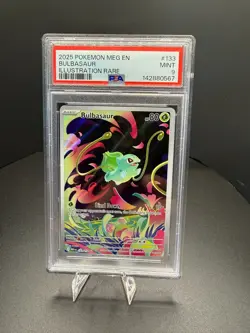 Pokemon TCG Bulbasaur IR 133/132 Mega Evolutions PSA 9 - Image 1