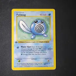 Pokemon TCG Poliwag Base Set 59/102 1st Edition MP - Image 1
