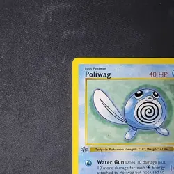 Pokemon TCG Poliwag Base Set 59/102 1st Edition MP - Image 2