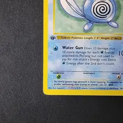Pokemon TCG Poliwag Base Set 59/102 1st Edition MP - Image 5
