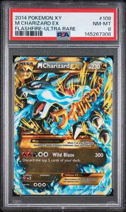 2014 Pokemon XY Flashfire M Charizard EX 108/106 PSA 8 - Image 3