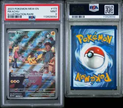 2023 POKEMON MEW EN-151 ILLUSTRATION RARE #173 PIKACHU PSA 9 - Image 3