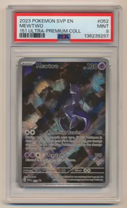 PSA 9 Pokemon Black Star Promo Mewtwo SVP EN #052 MINT Condition!! - Image 1