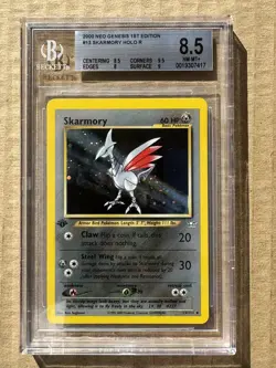 2000 Pokemon Neo Genesis 1st Edition Skarmory #13 Holo BGS - Image 1