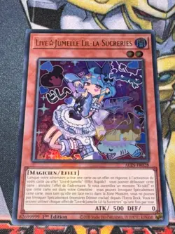 CARTE Yu Gi Oh LIVE JUMELLE LIL-LA SUCRERIES ALIN-FR028 1ere edition - Image 1