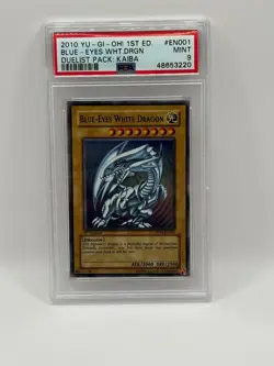 2010 YUGIOH Blue-Eyes White Dragon DPKB-EN001 - Kaiba - 1st Edition PSA 9 MINT - Image 1