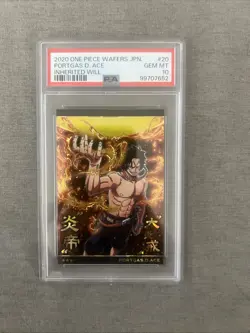 2020 ONE PIECE WAFERS JPN INHERITED WILL #20 PORTGAS D. ACE PSA 10 - Image 1