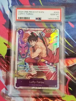 2024 One Piece St18 English #005 Luffy-Tarou PSA 10 - Image 1