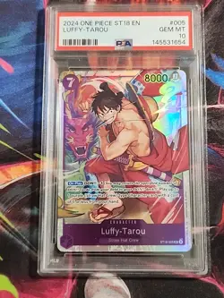 2024 One Piece St18 English #005 Luffy-Tarou PSA 10 - Image 2