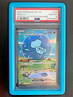 2024 POKEMON PAF EN-PALDEAN FATES SPECIAL ILLUSTRATION RARE #232 MEW EX PSA 10 - Image 1