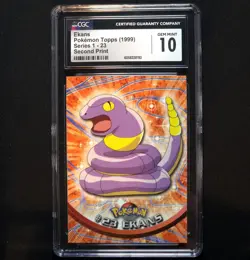 Ekans #23 Pokemon Topps Chrome 1999 Series 1 Second Print CGC Gem Mint 10 - Image 1