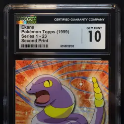 Ekans #23 Pokemon Topps Chrome 1999 Series 1 Second Print CGC Gem Mint 10 - Image 2
