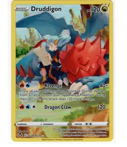 Pokemon TCG Druddigon TG09/TG30 Sword & Shield Silver Tempest Trainer Holo NM. - Image 1