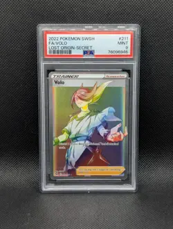 Volo PSA 9 MINT #211 Lost Origin Full Art Secret Rare 2022 Pokemon SWSH - Image 1
