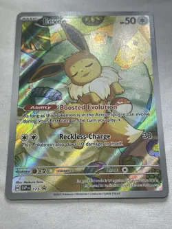 Eevee Black Star Promo SVP 173 ETB 2025 Pokemon Prismatic Evolutions #173 Eevee - Image 2