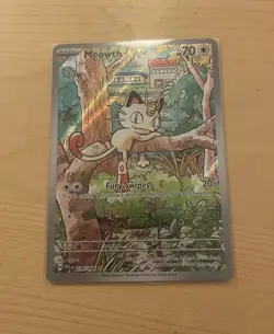 Pokemon TCG Meowth Illustration Rare 106/094 Phantasmal Flames Pack Fresh Mint - Image 1