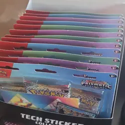 Pokemon Prismatic Evolutions Tech Sticker Collection x12 - Image 2