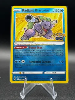Radiant Blastoise 018/078 Pokemon GO Holo Pokemon TCG - Image 1