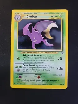 Pokemon Neo Revelation Crobat 4/64 Unlimited Holo Rare - Image 1