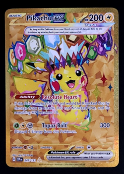 Pokemon TCG Pikachu ex 247/191 Surging Sparks Hyper Rare NM - Image 1