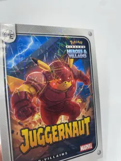 Pikachu as Juggernaut #2 Lazer Holo Marvel Heroes & Villains Non-Pokemon Fan Art - Image 3