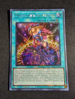 Yugioh - Magician's Salvation RA01-EN068 1st Platinum Secret Rare NM - Image 1