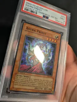 Yugioh Asura Priest LOD-071 1st Edition Super Rare PSA 9 Mint! - Image 3