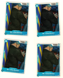 Set Of 4 Mr.1 (Daz Bonex) OP09-055 C Emperors In The New World One Piece Trading - Image 3