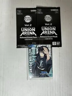 Union Arena Demon Slayer Vol.2 Release Event Action Point Promo & 2 Packs - Image 1