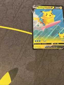 Surfing Pikachu V 008/025 Pokemon Card Celebrations 25th Anniversary NM - Image 5