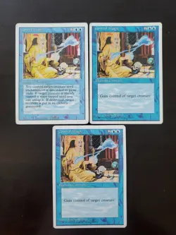 Magic The Gathering Control Magic 3 Card Lot - Image 1