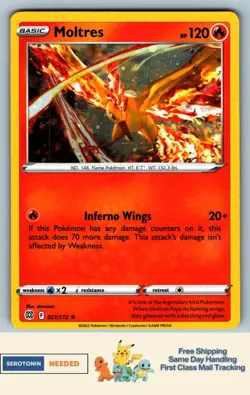 [COSMOS HOLO] Moltres #21/172 - Brilliant Stars Miscellaneous Card - Pokemon TCG - Image 1