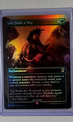 2023 MTG Magic the Gathering REX Jurassic Park World Foil #5 Life Finds a Way - Image 1