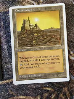 MTG Magic The Gathering 5th Edition City of Brass LP - Image 1