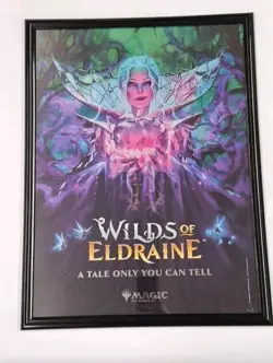 Magic The Gathering Wilds of Eldraine- Framed Foil Promo Poster READ - Image 1