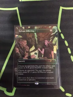MTG Magic The Gathering Sylvan Offering Foil SLD Rare Secret Lair Green - Image 1
