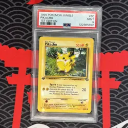 1999 Pokemon Jungle Pikachu 1st Edition PSA 9 - Image 1