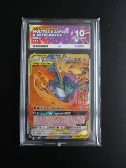 Pokemon TCG Hidden Fates Moltres, Zapdos, Articuno GX 44/68 Ace 10 TCG Card - Image 1