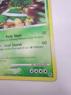 Pokemon TCG Torterra Holo Rare Card 17/130 Diamond and Pearl Base Set - Image 5