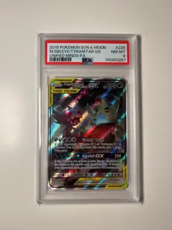PSA 8 Mega Sableye & Tyranitar GX 226/236 Alt Art Unified Minds Pokemon Mint - Image 1