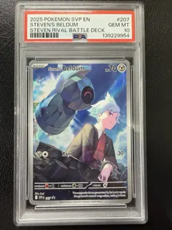 2025 Pokemon SVP Battle Deck Black Star Promo #207 Steven’s Beldum PSA 10 - Image 1