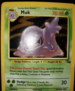 Pokemon TCG Muk Fossil 13/62 Holo Unlimited Holo Rare - Image 4
