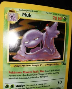 Pokemon TCG Muk Fossil 13/62 Holo Unlimited Holo Rare - Image 5