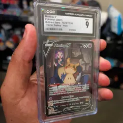 2022 Pokemon Brilliant Stars #TG16 Mimikyu V Trainer Gallery Holo CGC 9 Mint - Image 2