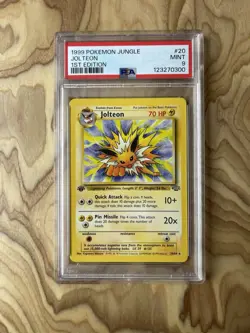 PSA 9 1st Edition Jolteon (Non-Holo) 1999 Pokemon Jungle #20 - Image 1
