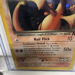 Pokemon Dark Charizard 4/82 Team Rocket Holo Rare 80 HP Autographed Wizards 2000 - Image 3