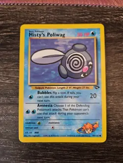 2000 Pokemon Mistys Poliwag 89/132 Gym Challenge English - Image 1