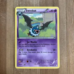 1x - Swoobat - 71/149 - Rare MP English Pokemon Boundaries Crossed - Image 1