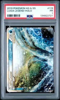 2010 POKEMON HEARTGOLD & SOULSILVER #113 LUGIA LEGEND-HOLO PSA 1 - Image 1